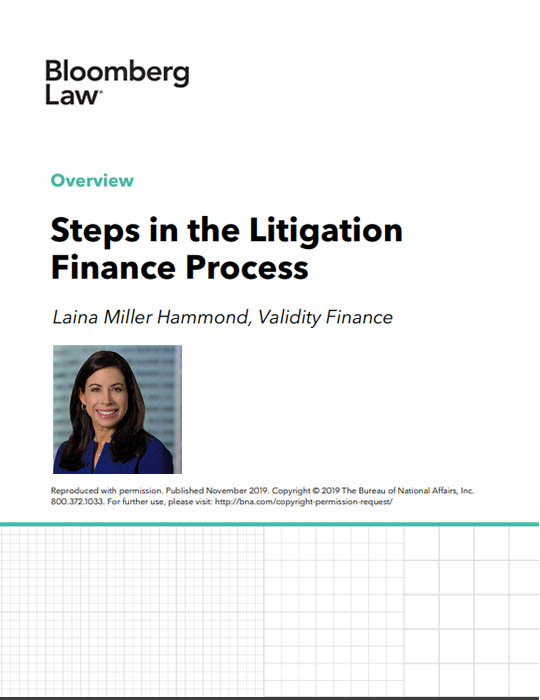 Bloomberg Law Litigation Finance Steps Article Cover